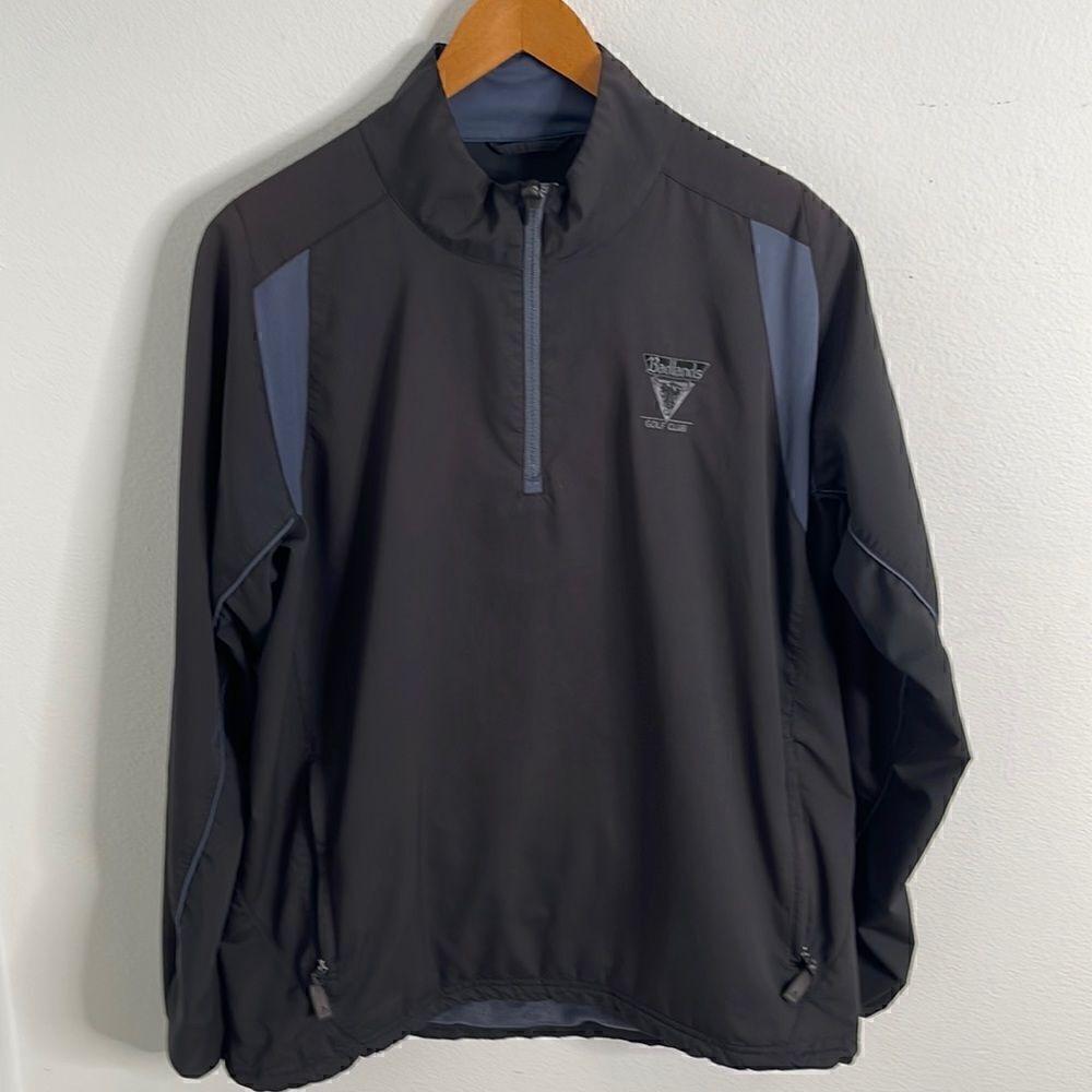 Adidas pullover athletic jacket. Badlands golf club embroidered.  Size Medium.